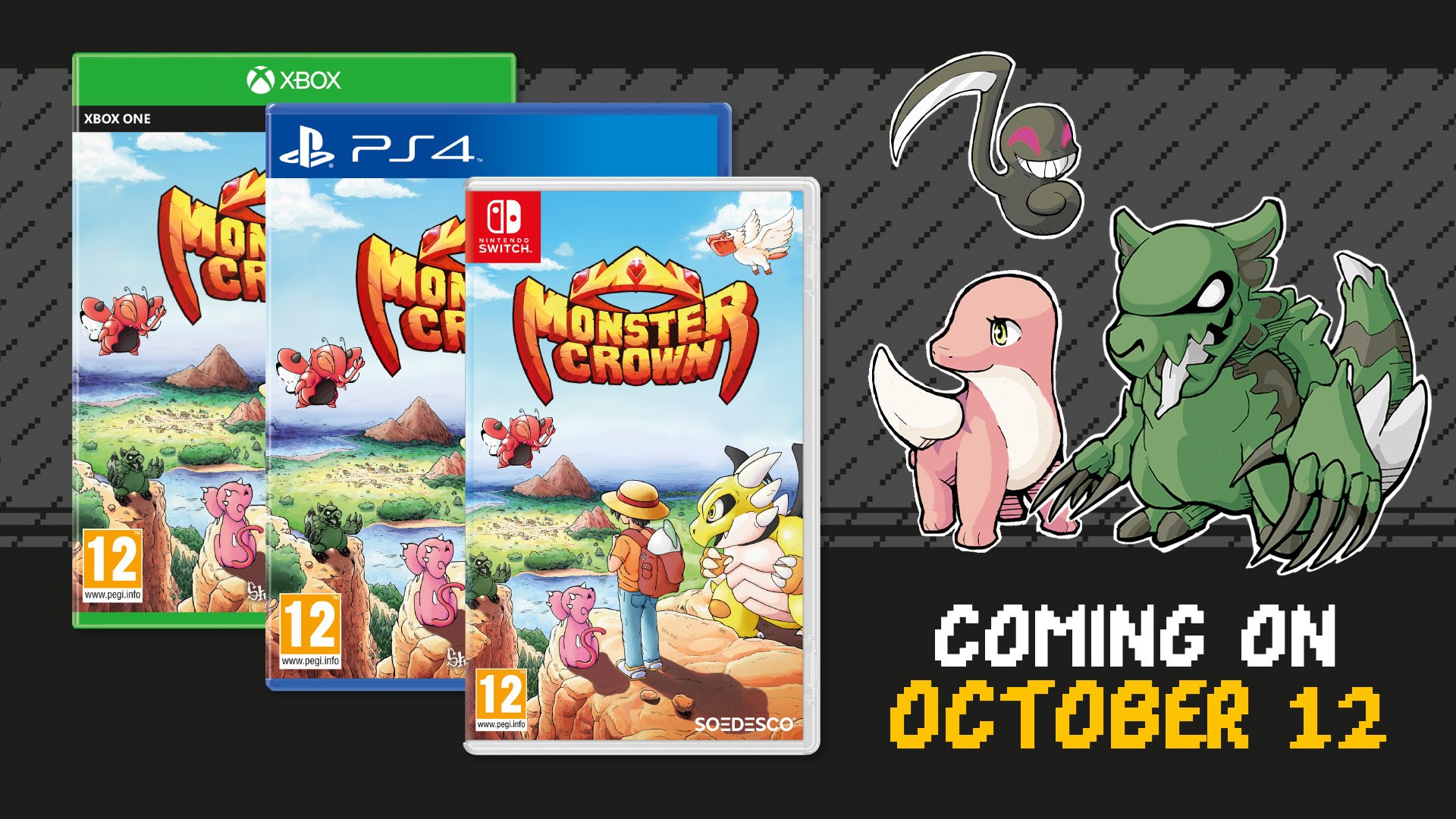 Monster Crown將於10月12日針對PS4，Xbox One，Switch和PC推出